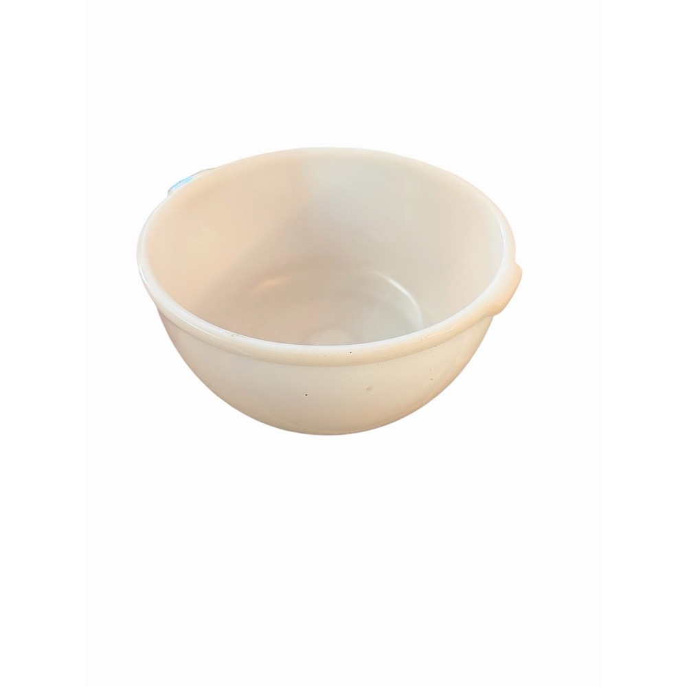 Vintage Glasbake Mixmaster Sunbeam Large White Milk Glass Mixer Mixing Bowl